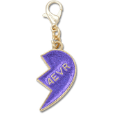 Purple Glitter BFF Charm Right Jibbitz Shoe Charm - Crocs