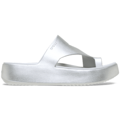 Getaway Metallic Platform Toe Loop - Crocs