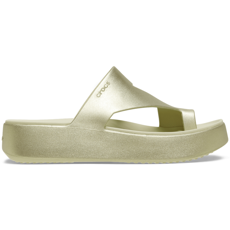 Getaway Metallic Platform Toe Loop - Crocs
