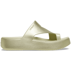 Getaway Metallic Platform Toe Loop - Crocs
